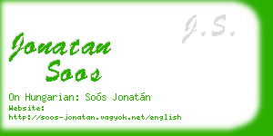 jonatan soos business card